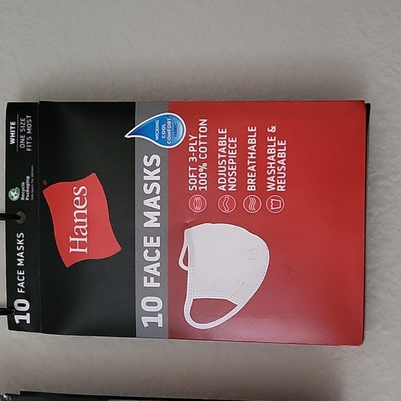 NEW...solid Black and solid white 10 pk of  face masks... $13.00 A PACK - Picture 3 of 3